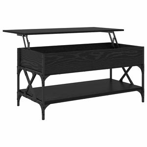 Couchtisch Schwarz Eichenoptik 100x50 cm