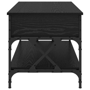 Couchtisch Schwarz Eichenoptik 100x50 cm