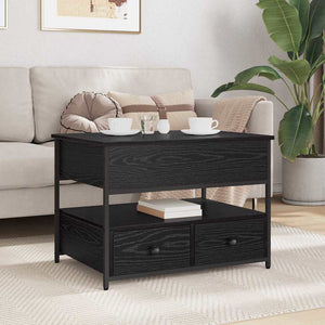 Schwarzer Couchtisch Eichenoptik
