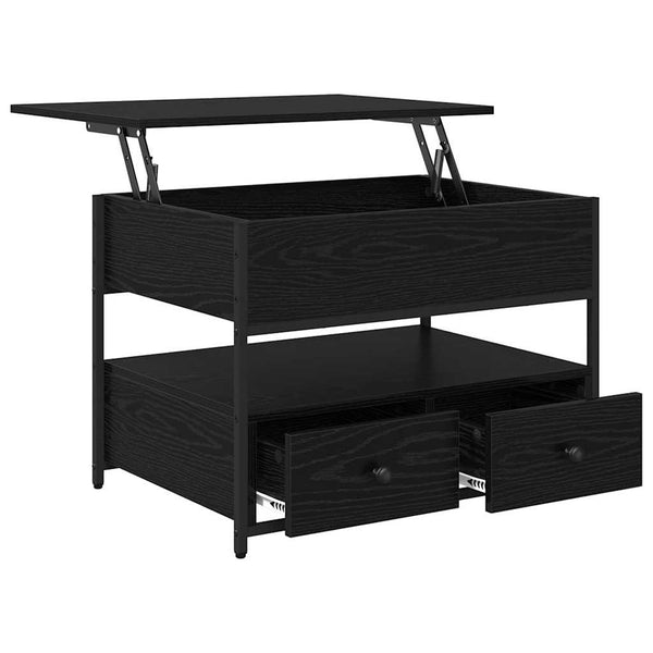 Schwarzer Couchtisch Eichenoptik