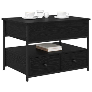Schwarzer Couchtisch Eichenoptik