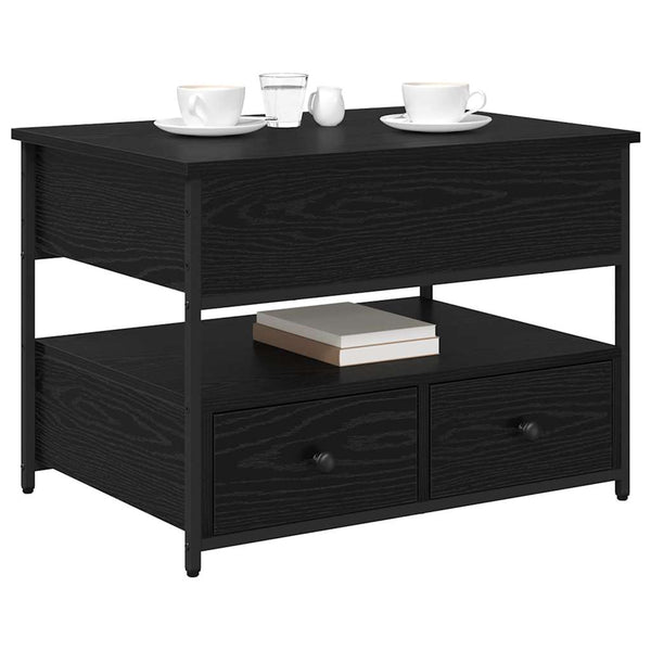 Schwarzer Couchtisch Eichenoptik