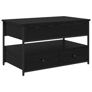 Schwarzer Couchtisch Eichenoptik 85 cm