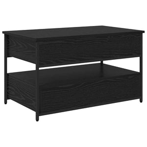 Schwarzer Couchtisch Eichenoptik 85 cm