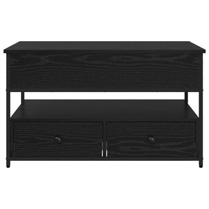 Schwarzer Couchtisch Eichenoptik 85 cm
