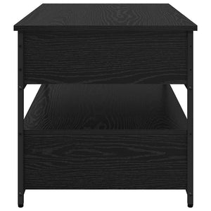 Schwarzer Couchtisch Eichenoptik 85 cm