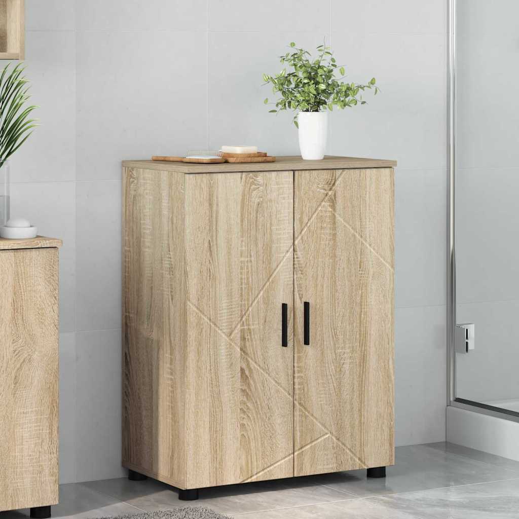 Badezimmerschrank Sonoma-Eiche 60x35x80cm