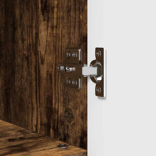 vidaXL Bathroom Cabinet with Door Smoked Oak 30 x 35 x 95 cm