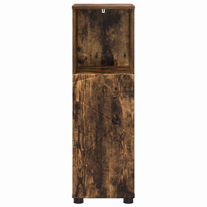 vidaXL Bathroom Cabinet with Door Smoked Oak 30 x 35 x 95 cm