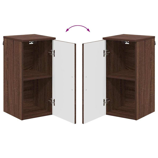 Badezimmerschrank Braun Eichenoptik 30x61 cm