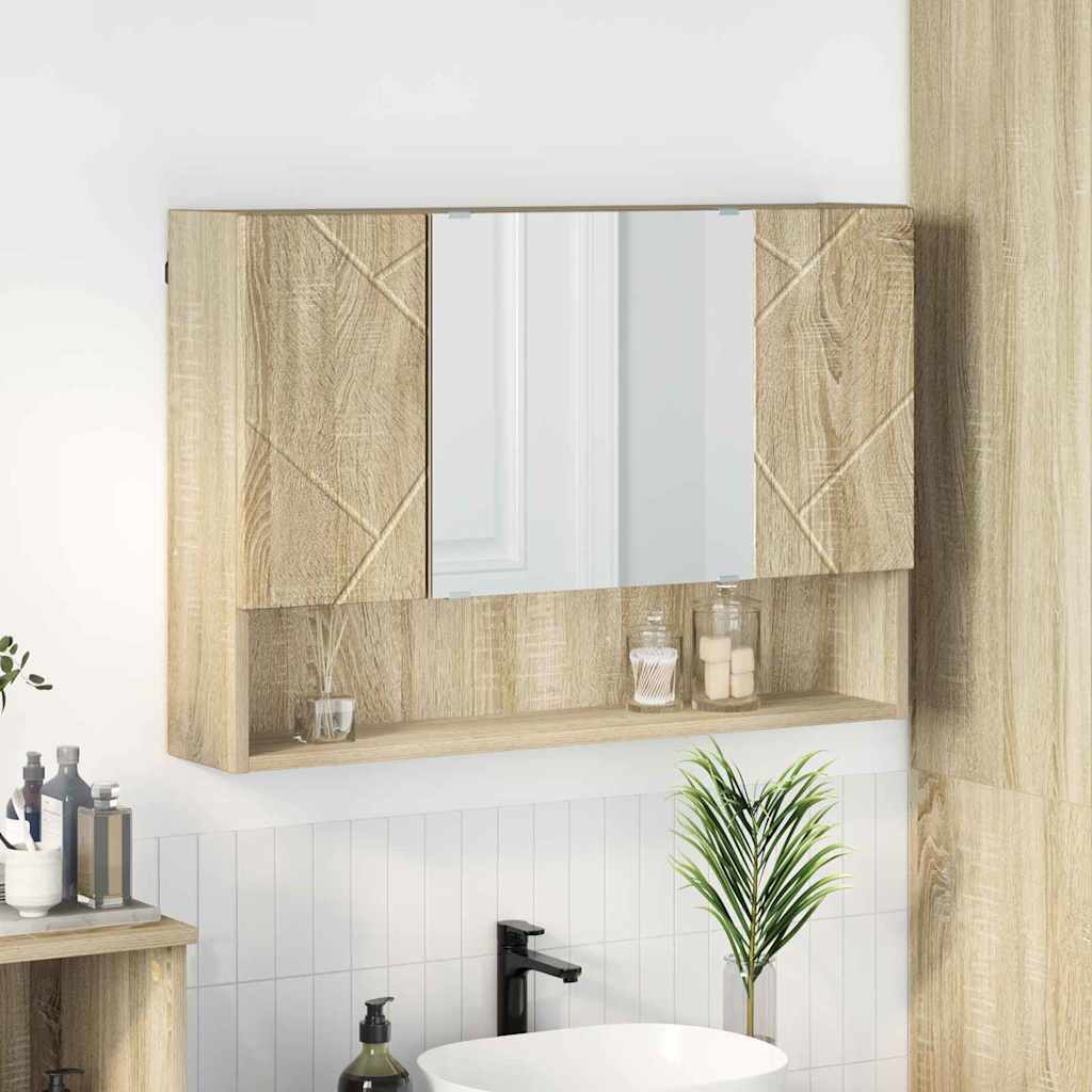 Spiegelschrank Sonoma-Eiche 80 cm