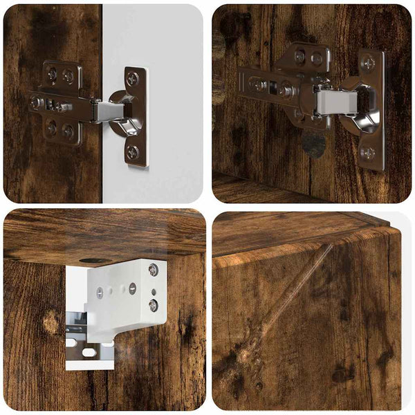Spiegelschrank Geräucherte Eiche 80cm
