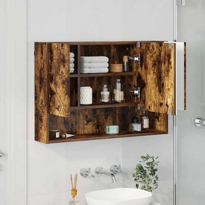 Spiegelschrank Geräucherte Eiche 80cm