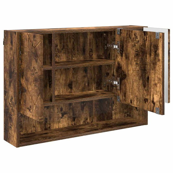Spiegelschrank Geräucherte Eiche 80cm