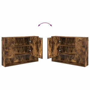 Spiegelschrank Geräucherte Eiche 80cm