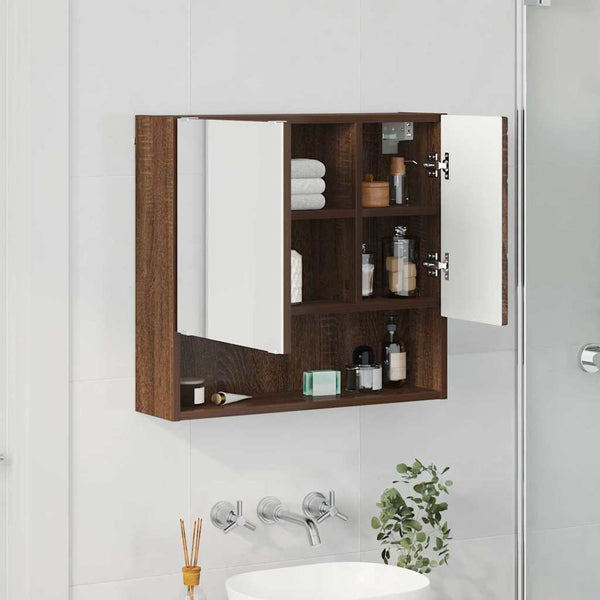Spiegelschrank Braun Eichen-Optik 59 cm