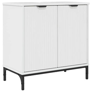 vidaXL Bathroom Sink Cabinet with Storage High Gloss White