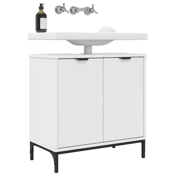 vidaXL Bathroom Sink Cabinet with Storage High Gloss White