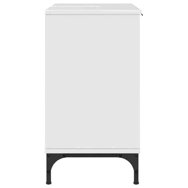 vidaXL Bathroom Sink Cabinet with Storage High Gloss White