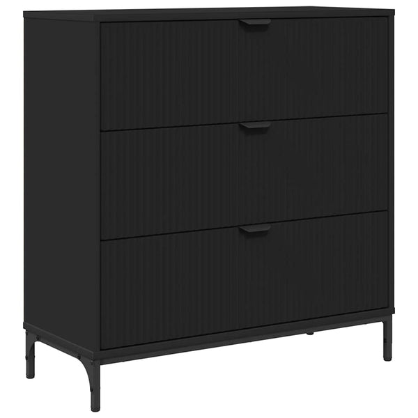 vidaXL Sideboard Black 79.5 x 33 x 82 cm Engineered Wood