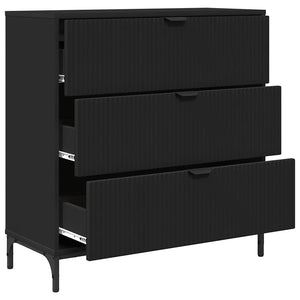 vidaXL Sideboard Black 79.5 x 33 x 82 cm Engineered Wood