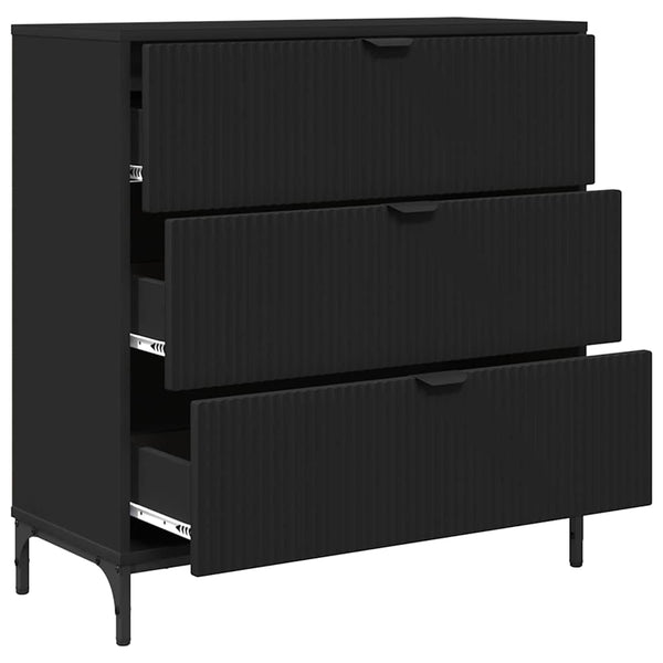 vidaXL Sideboard Black 79.5 x 33 x 82 cm Engineered Wood