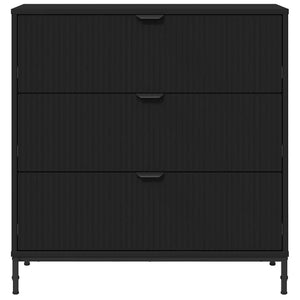 vidaXL Sideboard Black 79.5 x 33 x 82 cm Engineered Wood