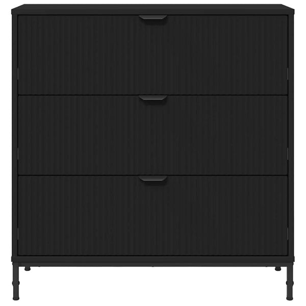 vidaXL Sideboard Black 79.5 x 33 x 82 cm Engineered Wood