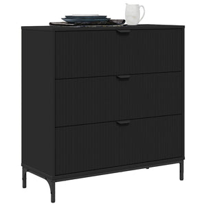 vidaXL Sideboard Black 79.5 x 33 x 82 cm Engineered Wood