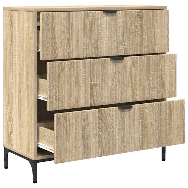 vidaXL Sideboard Sonoma Oak 79.5 x 33 x 82 cm Engineered Wood