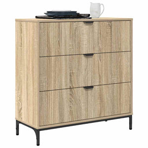 vidaXL Sideboard Sonoma Oak 79.5 x 33 x 82 cm Engineered Wood