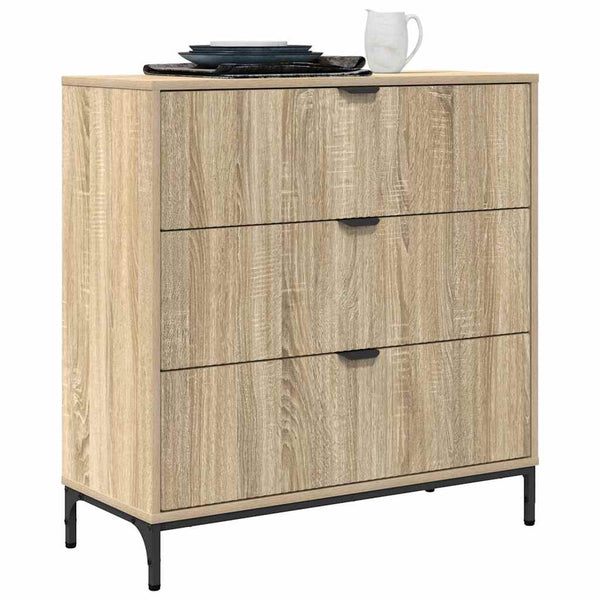 vidaXL Sideboard Sonoma Oak 79.5 x 33 x 82 cm Engineered Wood