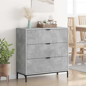 vidaXL Sideboard Concrete Gray 79.5 x 33 x 82 cm Engineered Wood