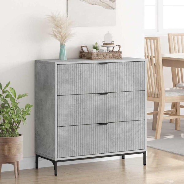 vidaXL Sideboard Concrete Gray 79.5 x 33 x 82 cm Engineered Wood