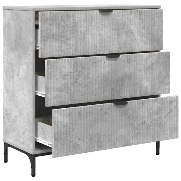 vidaXL Sideboard Concrete Gray 79.5 x 33 x 82 cm Engineered Wood