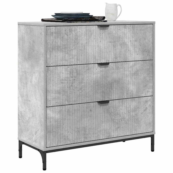 vidaXL Sideboard Concrete Gray 79.5 x 33 x 82 cm Engineered Wood