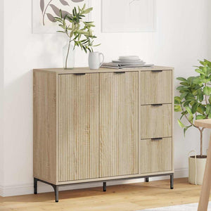 vidaXL Sideboard Sonoma Oak 89.5x33x82 cm Engineered Wood