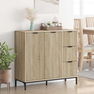 vidaXL Sideboard Sonoma Oak 89.5x33x82 cm Engineered Wood