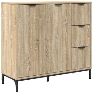 vidaXL Sideboard Sonoma Oak 89.5x33x82 cm Engineered Wood