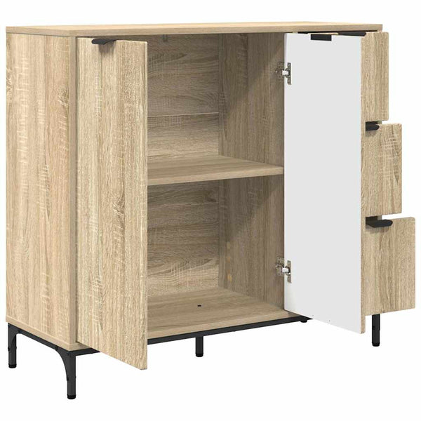 vidaXL Sideboard Sonoma Oak 89.5x33x82 cm Engineered Wood