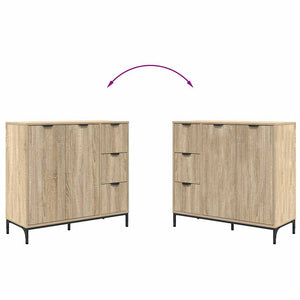 vidaXL Sideboard Sonoma Oak 89.5x33x82 cm Engineered Wood