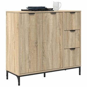 vidaXL Sideboard Sonoma Oak 89.5x33x82 cm Engineered Wood