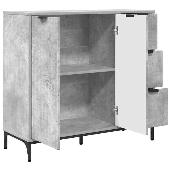 vidaXL Sideboard Concrete Gray 89.5 x 33 x 82 cm Engineered Wood