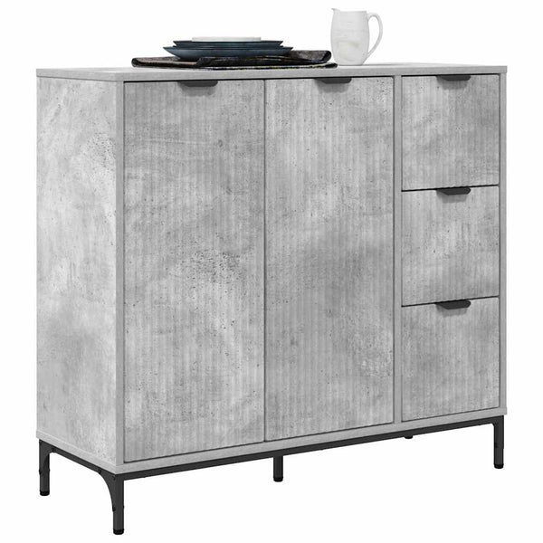 vidaXL Sideboard Concrete Gray 89.5 x 33 x 82 cm Engineered Wood