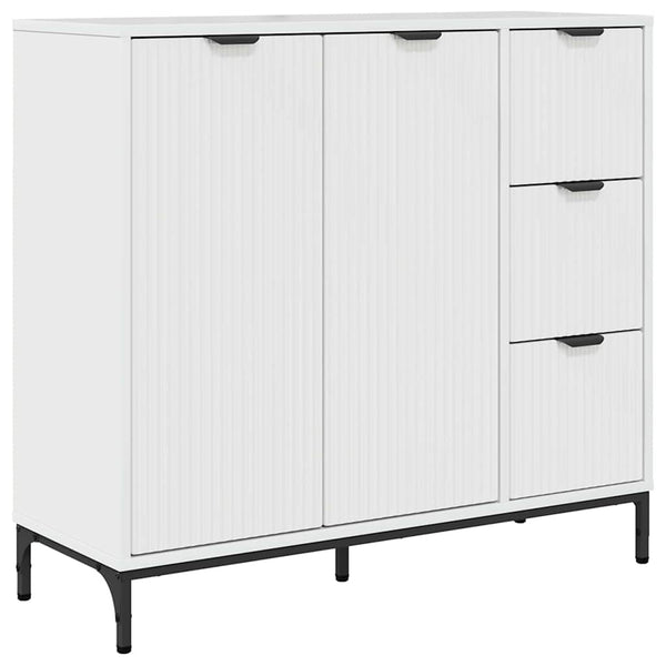vidaXL High Gloss White Sideboard 89.5 x 33 x 82 cm Engineered Wood
