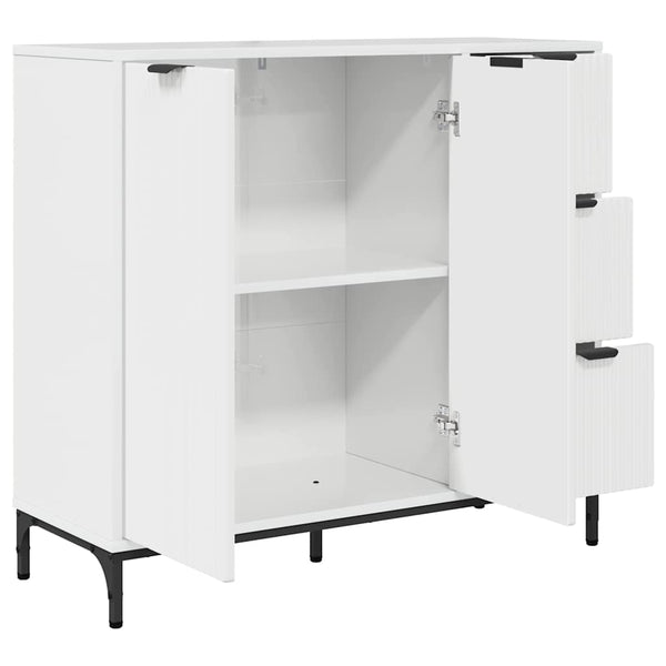 vidaXL High Gloss White Sideboard 89.5 x 33 x 82 cm Engineered Wood