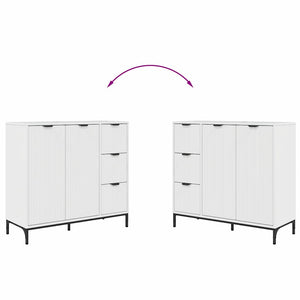 vidaXL High Gloss White Sideboard 89.5 x 33 x 82 cm Engineered Wood