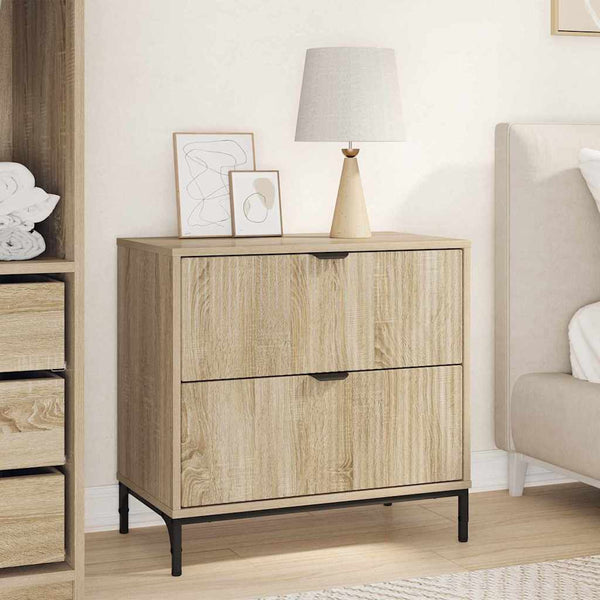 vidaXL Nightstand Sonoma Oak 63.5 x 36 x 61 cm Engineered Wood