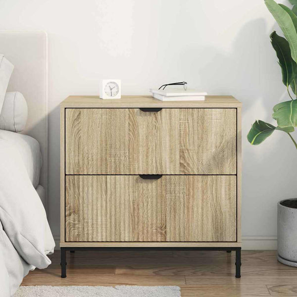 vidaXL Nightstand Sonoma Oak 63.5 x 36 x 61 cm Engineered Wood