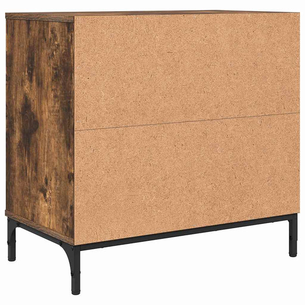 vidaXL Nightstand Smoked Oak 63.5 x 36 x 61 cm Engineered Wood